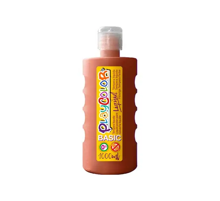 BOTE ERG. TEMPERA LIQ. PLAYCOLOR 1000ML MARRON
