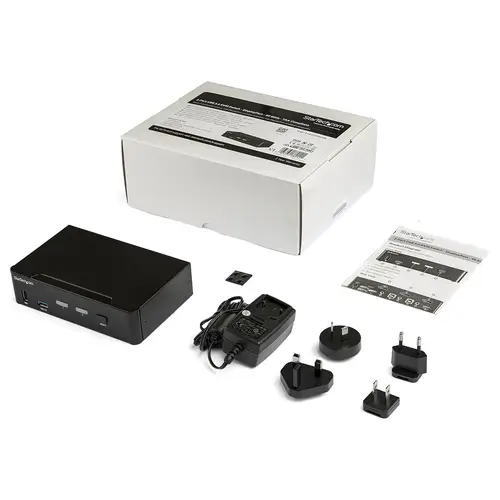 Switch Conmutador KVM de 2 Puertos DisplayPort - 4K a 60Hz - para Una Pantalla - Switch KVM de 2 Puertos DP 1.2 UHD con Hub Ladrón USB 3.0 y Audio - Dell HP Apple - TAA - Imagen 6