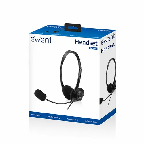 EW3563 auricular y casco Auriculares Alámbrico Diadema Llamadas/Música Negro - Imagen 4