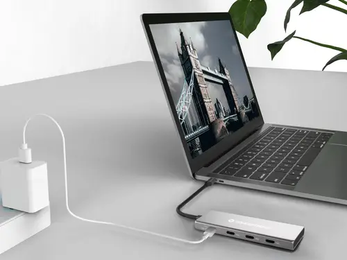 HUBBIES16G hub de interfaz USB 3.2 Gen 2 (3.1 Gen 2) Type-C 10000 Mbit/s Gris - Imagen 3