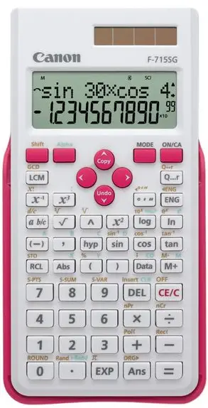 F-715SG calculadora Bolsillo Calculadora científica Rosa, Blanco