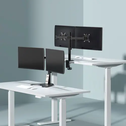 Soporte de Mesa ECO Giratorio e Inclinable para Monitor/TV 9Kg (3 Pivotes, 2 Brazos) de 17-32, Negro - Imagen 7