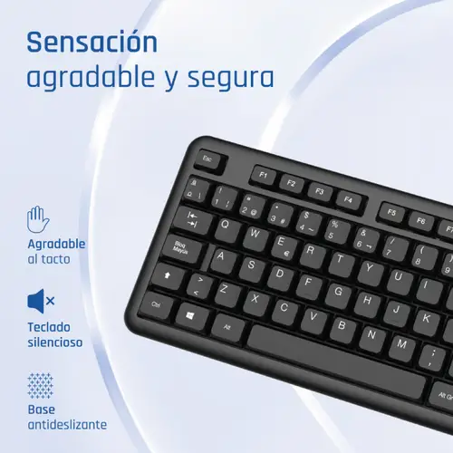 Teclado USB estándar CK-OFFICE-105T negro - Imagen 6