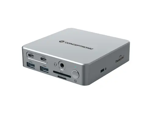 DONN25G base para portátil y replicador de puertos Alámbrico USB 3.2 Gen 2 (3.1 Gen 2) Type-C Plata - Imagen 2