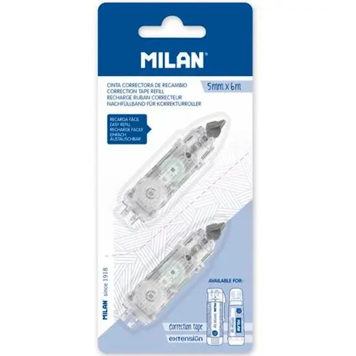 MILAN RECAMBIO CINTA CORRECTORA CILÍNDRICA Y EXTENSIÓN 5MMX6M -..