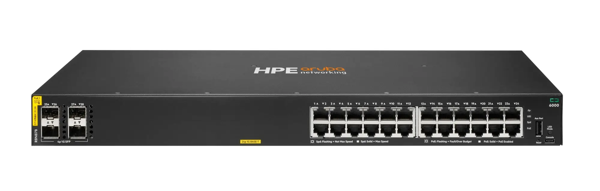 Aruba Networking CX 6000 24p 10M/100M/1G Class4 PoE 4p SFP 1G 370..