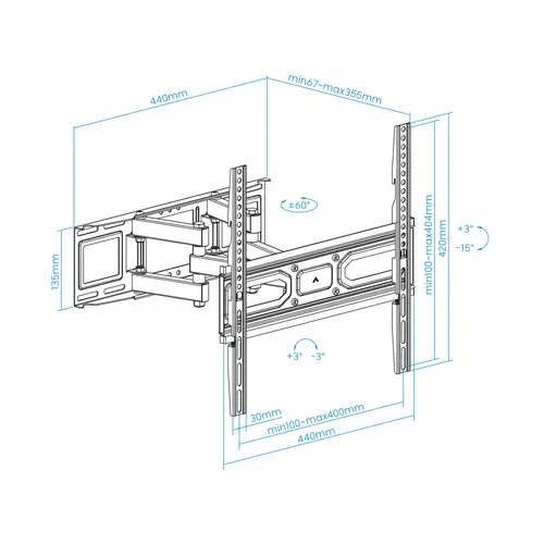 Soporte de pared para pantallas 32- 70 - Imagen 2