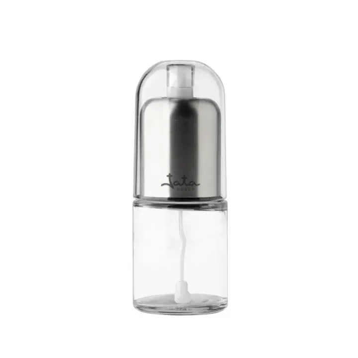 HACC4539 dispensador de aceite/vinagre 0,15 L Botella Vidrio, Acero inoxidable Acero, Transparente