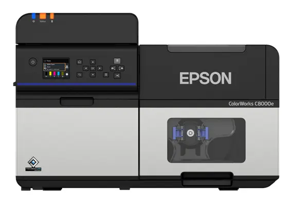 ColorWorks C8000e (BK) impresora de etiquetas Inyección de tinta Color 600 x 1200 DPI 300 mm/s Inalámbrico y alámbrico Ethernet
