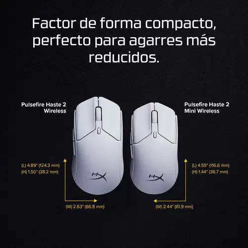 Pulsefire Haste 2 Mini: ratón gaming inalámbrico (blanco) - Imagen 4