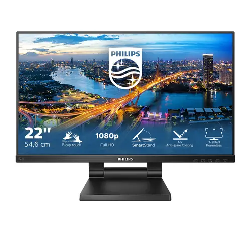 B Line 222B1TC/00 pantalla para PC 54,6 cm (21.5") 1920 x 1080 Pixeles Full HD LED Pantalla táctil Negro - Imagen 2