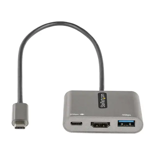 Adaptador Multipuertos USB C, USB Tipo C a HDMI, Vídeo de 4K, PD de 100W, Pass Through, Hub Ladrón USB 3.0 1x USBC 1x USBA, Mini Docking Station USBC para Portátil - Imagen 2