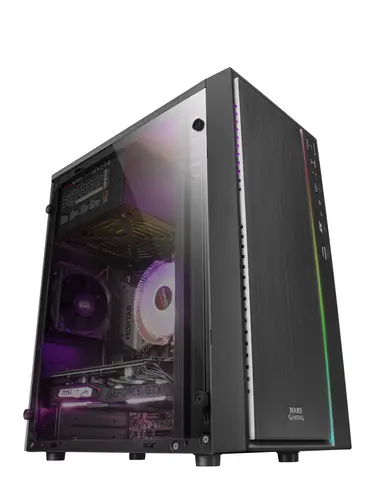 MCM, Caja PC Micro ATX, Compacta, 16 Modos ARGB, Ventilador 8 cm - Imagen 3