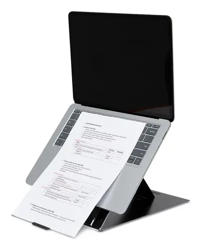 Soporte para tablet y portátil R-Go Riser Duo, apto para pantallas de 10-22 pulgadas, negro - Imagen 8
