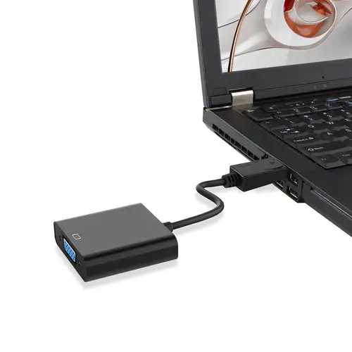 EC1454 adaptador de cable de vídeo 0,15 m DisplayPort VGA (D-Sub) Negro - Imagen 2