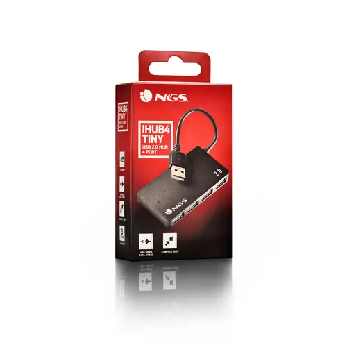 IHUB4 TINY USB 2.0 480 Mbit/s Negro - Imagen 7