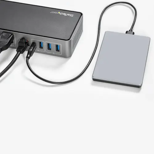 Docking Station USB-C y USB-A 10Gb - Replicador de Puertos Híbrido Universal para 3 Monitores DisplayPort y HDMI 4K de 60Hz - PD 85W - Hub Ladrón USB de 6 Puertos - Audio - Red Gigabit - Imagen 10