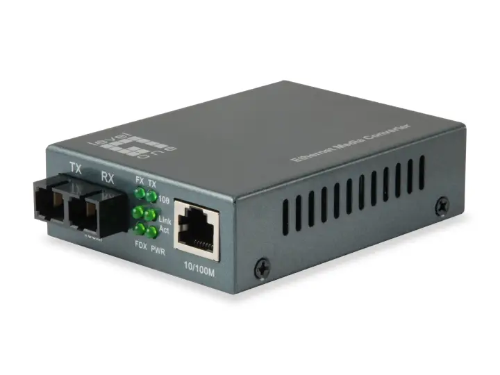 FVT-1101 convertidor de medio 100 Mbit/s 1310 nm Multimodo Negro