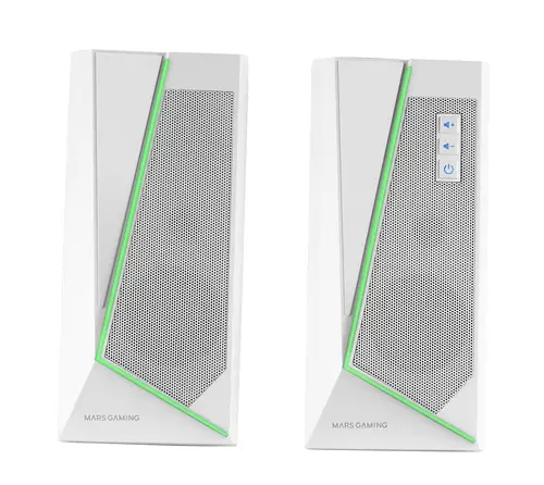 ALTAVOCES 2.0 BLUETOOTH 5.0 MS7 WHITE 20W RMS ILUMINACION RGB DINAMICO PROCESADOR DSP - Imagen 4
