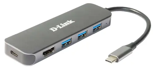 DUB-2333 base para portátil y replicador de puertos Alámbrico USB Tipo C Gris - Imagen 1