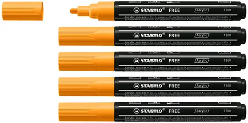 FREE Acrylic marcador 1 pieza(s) Punta redonda Naranja - Imagen 4