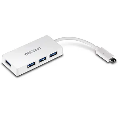 TUC-H4E hub de interfaz USB 3.2 Gen 1 (3.1 Gen 1) Type-C 5000 Mbit/s Blanco
