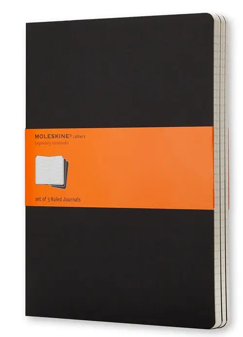 Cahier cuaderno y block 120 hojas Negro
