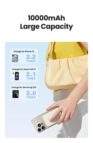 25208 batería externa 10000 mAh Cargador inalámbrico Beige - Imagen 5