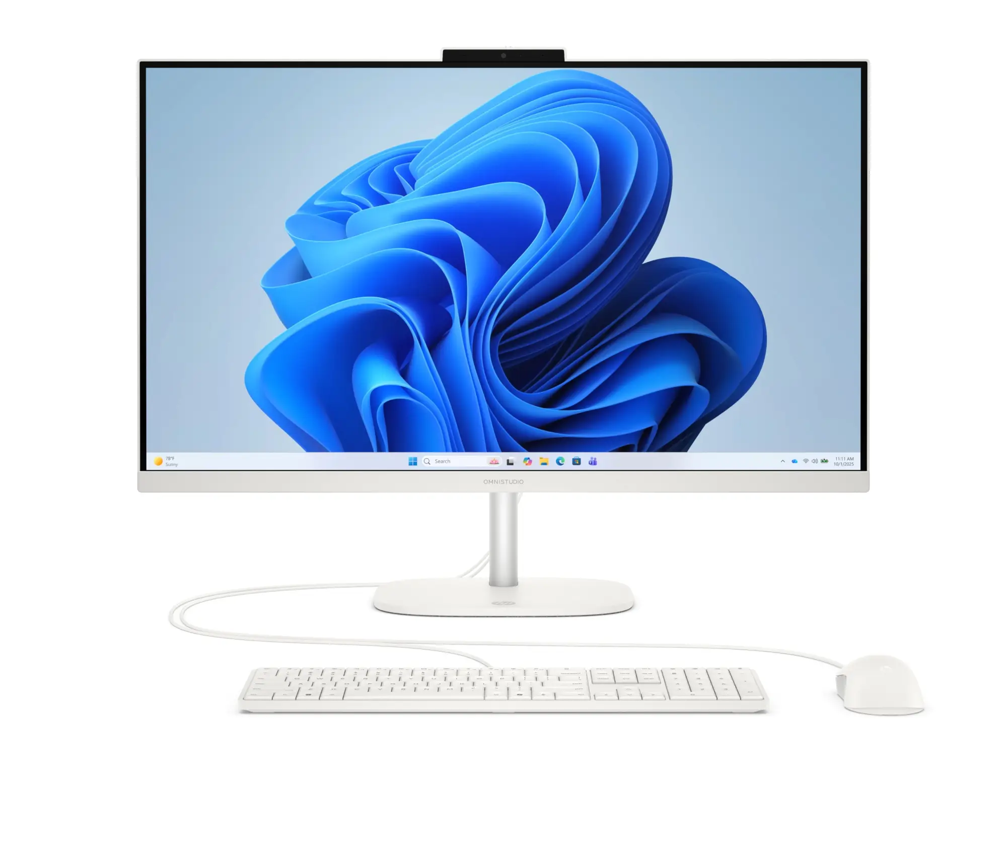 OmniStudio All-in-One Desktop 27-cv0007ns PC AMD Ryzen 5 40 68,6 cm (27") 1920 x 1080 Pixeles 16 GB LPDDR5-SDRAM 1 TB SSD Windows 11 Home Wi-Fi 7 (802.11be) Blanco