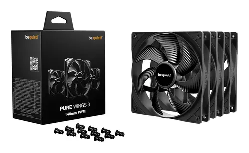 Pure Wings 3 140mm | PWM Triple Pack Carcasa del ordenador Ventilador 14 cm Negro 3 pieza(s) - Imagen 3