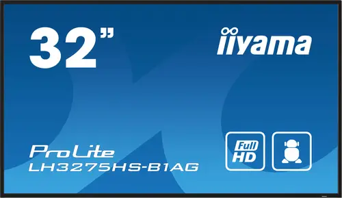 LH3275HS-B1AG pantalla de señalización Pantalla plana para señalización digital 81,3 cm (32") LCD Wifi 500 cd / m² Full HD Negro Procesador incorporado Android 11 24/7 - Imagen 4