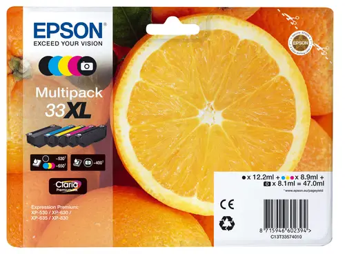 Oranges Multipack 5-colours 33XL Claria Premium Ink - Imagen 1