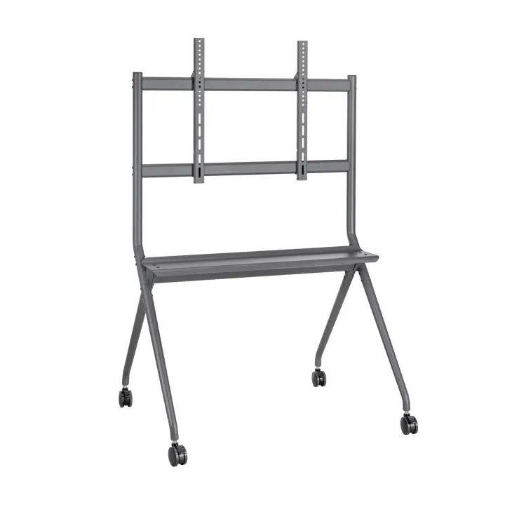 Soporte De Suelo Pro Con Rueda, 1 Bandeja Para Pantalla Interactiva/TV 120kg De 50-86, Negro