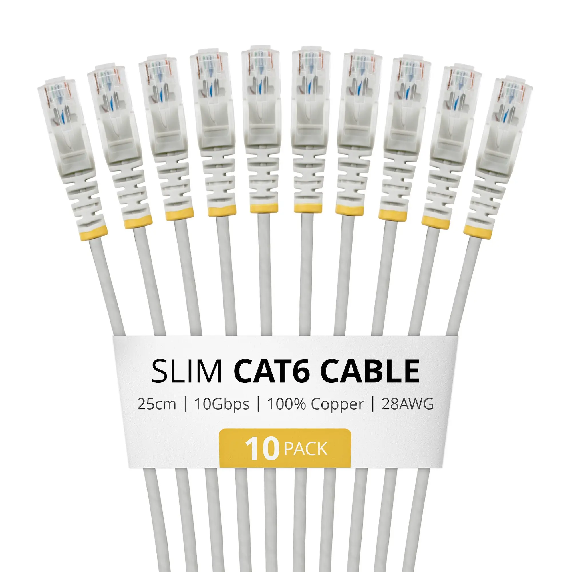 N6PAT25CMGRS10PK cable de red Gris 0,25 m Cat6 U/UTP (UTP)