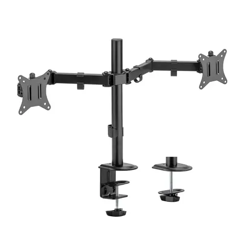 Soporte de Mesa ECO Giratorio e Inclinable para Monitor/TV 9Kg (3 Pivotes, 2 Brazos) de 17-32, Negro - Imagen 1