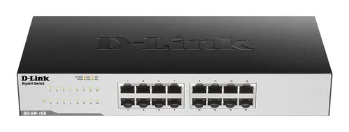 GO-SW-16G No administrado L2 Gigabit Ethernet (10/100/1000) 1U Negro - Imagen 1