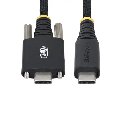 Cable Cargador USB-C de 3m - Tornillos Laterales de Fijación - Cable USB Tipo C de Carga EPR de 240W (5A) - Cable USB 2.0 - Cable Resistente con Recubrimiento de Silicona - USB-IF - Imagen 6