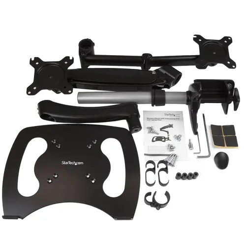 Brazo para un Monitor - Base para Ordenador Portátil con Ajuste de Altura de un Toque - Imagen 7