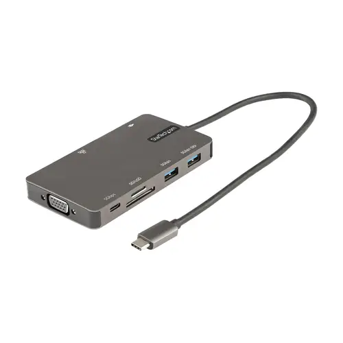 Adaptador Multipuertos USB C - Docking Station de Viajes HDMI 4K 30Hz o VGA - Hub Ladrón USB 3.0 de 5Gbps (USB-A / USB Tipo C) - PD de 100W - SD/Micro SD - GbE - Replicador - Imagen 1