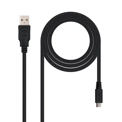 10.01.0503 cable USB USB 2.0 3 m USB A Micro-USB B Negro - Imagen 1