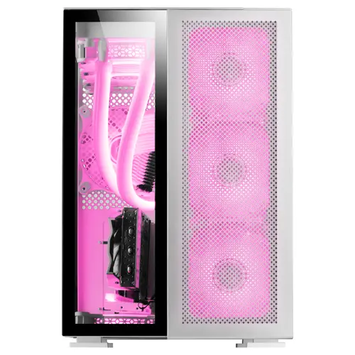 MC-Nova, Torre Gaming Custom XXL E-ATX Aluminio, Doble Ventana Completa Cristal Templado, Estructura Modular Doble Cámara, USB-C - Imagen 4