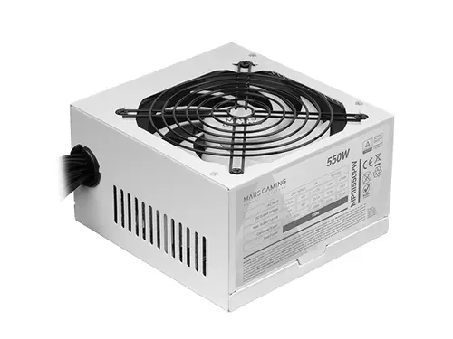 MPIII550P, Fuente Alimentación PC ATX 550W, 5 Años de Garantía, 85% Eficiencia, Sistema Digital APFC, Ventilador FDB 120mm AI-RPM, Tecnologías DC-DC y SMD, Cables Planos Extralargos, Blanco - Imagen 2