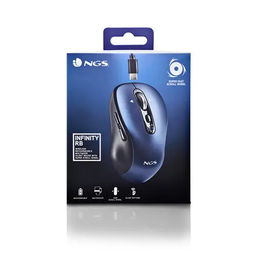 INFINITY RB ratón Oficina Ambidextro RF Wireless + Bluetooth Óptico 3200 DPI - Imagen 8