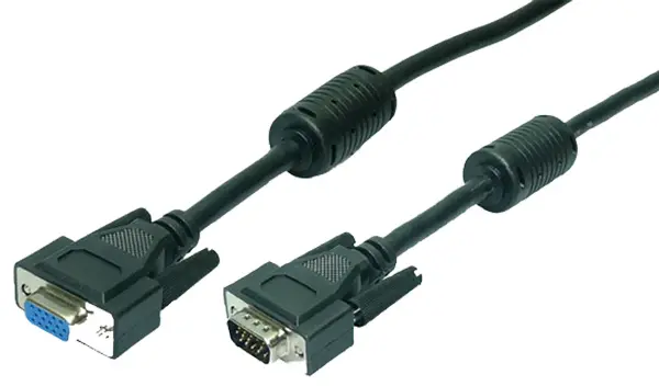 VGA M/F 1.8m cable VGA 1,8 m VGA (D-Sub) Negro