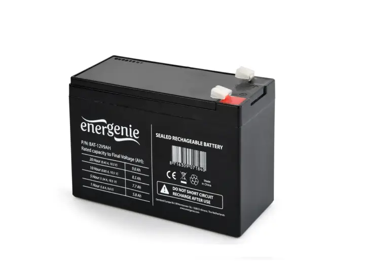 12V, 9 Ah Sealed Lead Acid (VRLA)