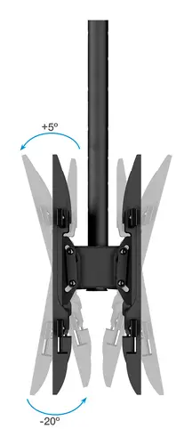 Soporte de Techo para 2 Pantallas 43"-86", Negro - Imagen 5