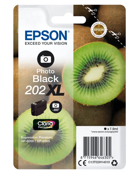 Kiwi Singlepack Photo Black 202XL Claria Premium Ink