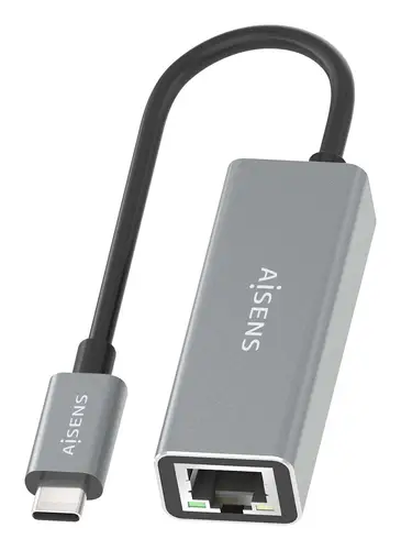 Conversor USB3.1 Gen1 USB-C a ethernet Gigabit 10/100/1000 Mbps, Gris, 15cm - Imagen 3