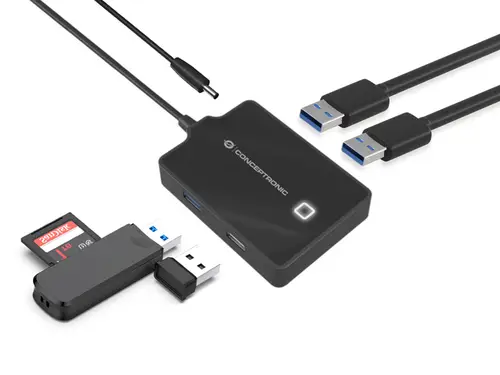 HUBBIES10B base para portátil y replicador de puertos USB 3.2 Gen 1 (3.1 Gen 1) Type-A Negro - Imagen 4