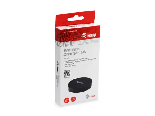 245500 cargador de dispositivo móvil Smartphone Negro USB Cargador inalámbrico Carga rápida Interior - Imagen 3